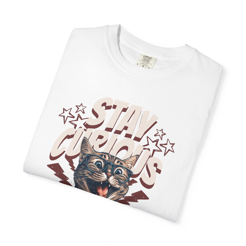 Stay Curious Cat T-Shirt — Vintage Retro Cat Graphic Tee