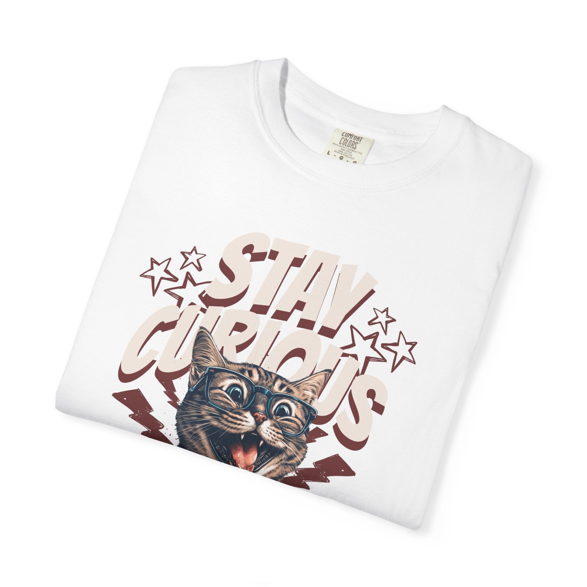 Stay Curious Cat T-Shirt — Vintage Retro Cat Graphic Tee