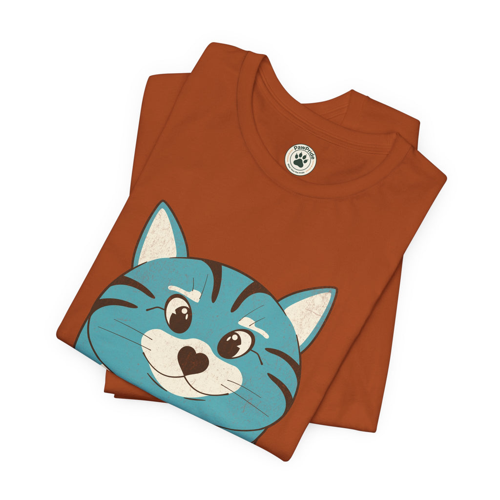 My Cat Rules T-Shirt — Cute Blue Cat Graphic Tee for Cat Lovers
