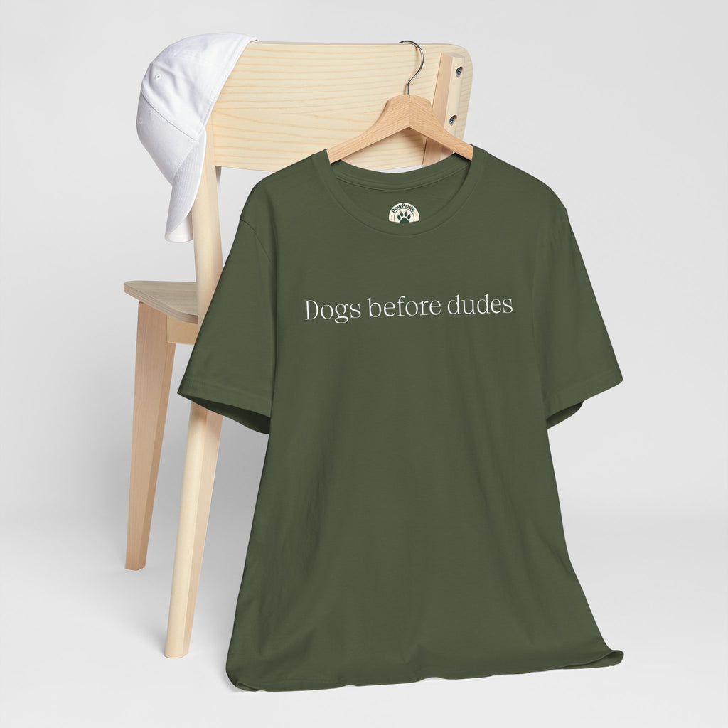 Dogs Before Dudes T‑Shirt — Funny Dog Lover Tee