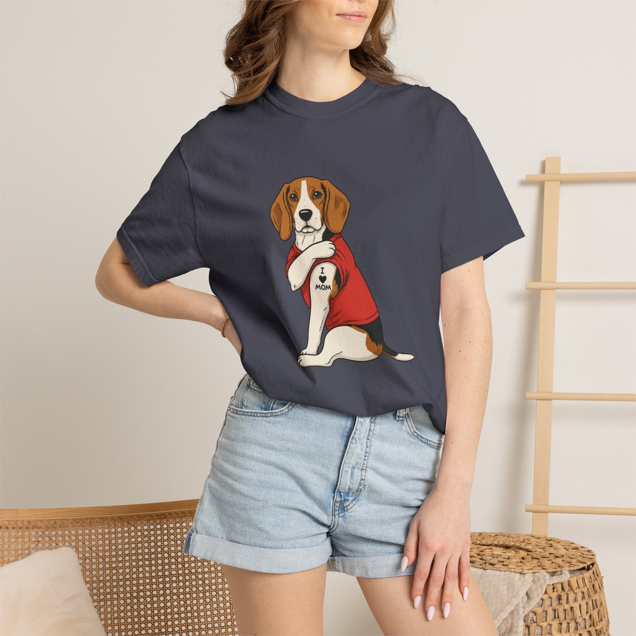 Beagle With Tattoo Graphic T-Shirt — Cute Retro Dog Tee