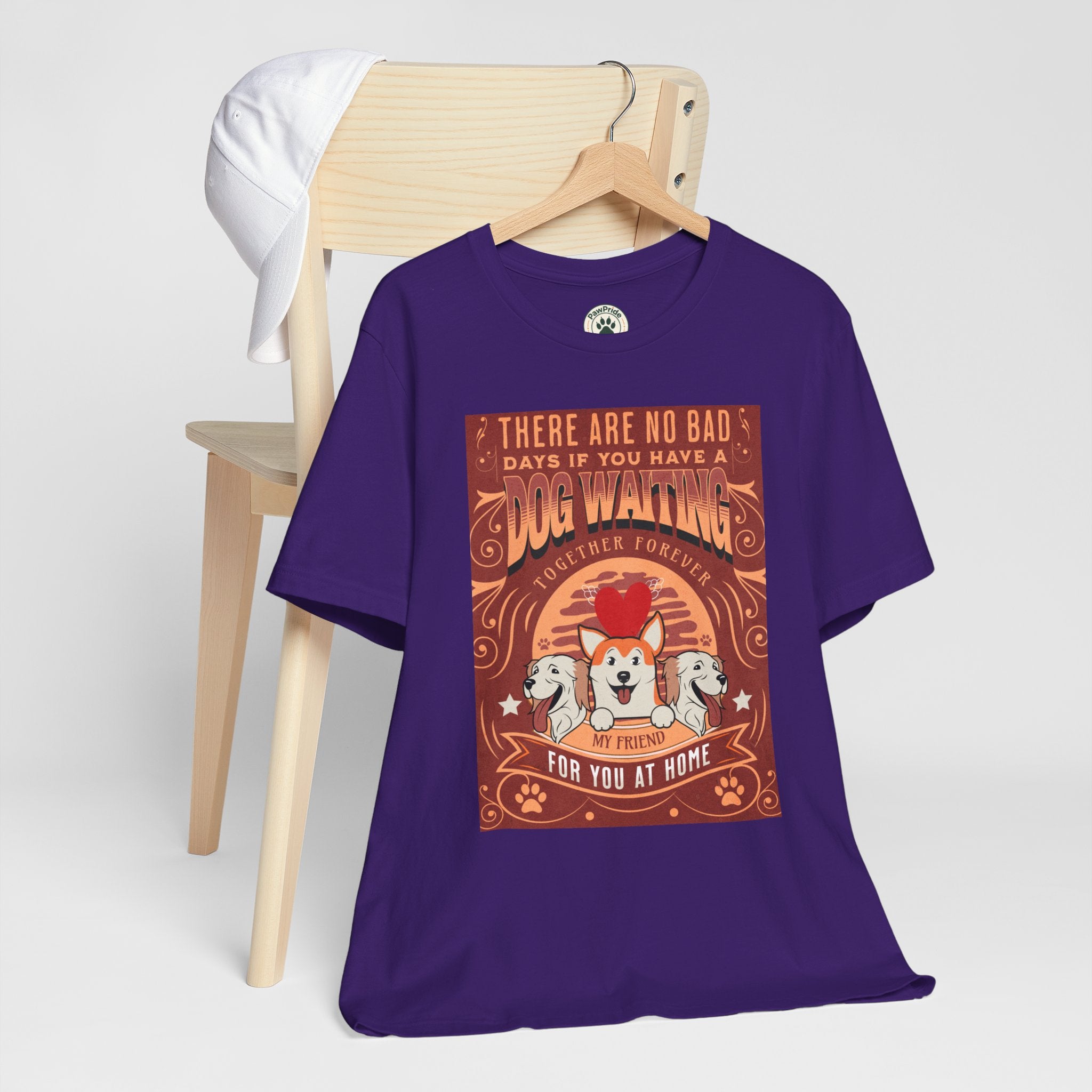 Dog Walking Tee — "There Are No Bad Days If You Have a Dog Walking Together Forever"