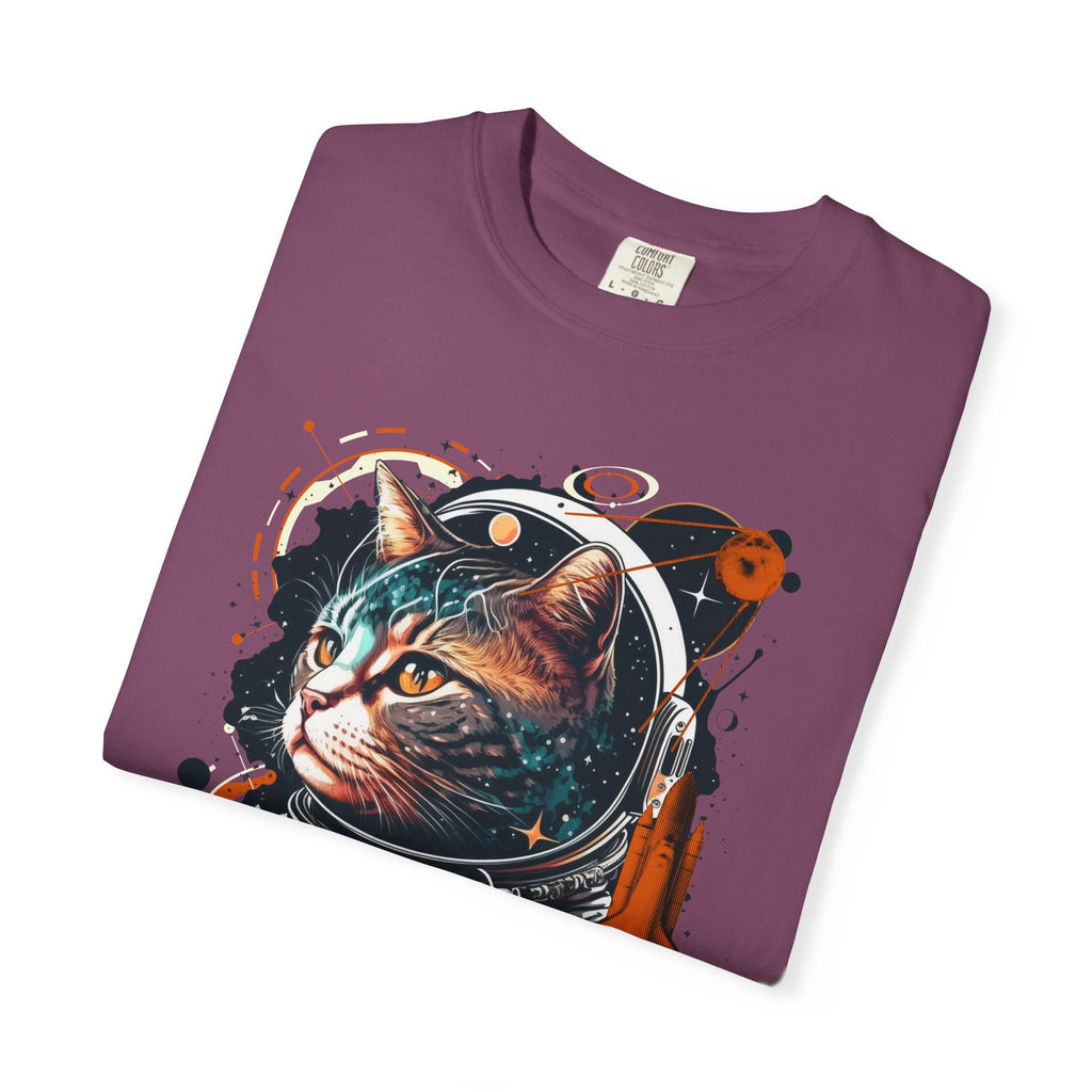 Astronaut Cat Graphic T-Shirt — 'Cabonaut' Retro Space Helmet Tee