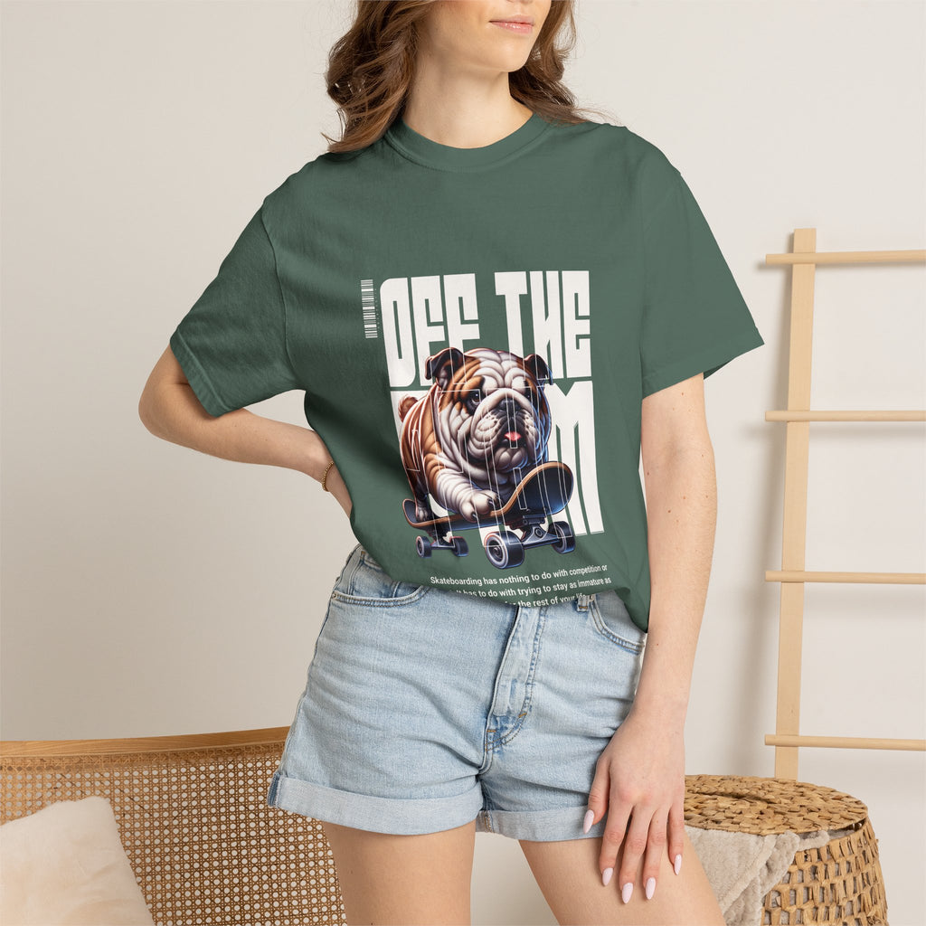 Bulldog Skateboard T-Shirt – “Off The Wall” Vintage Skate Dog Tee