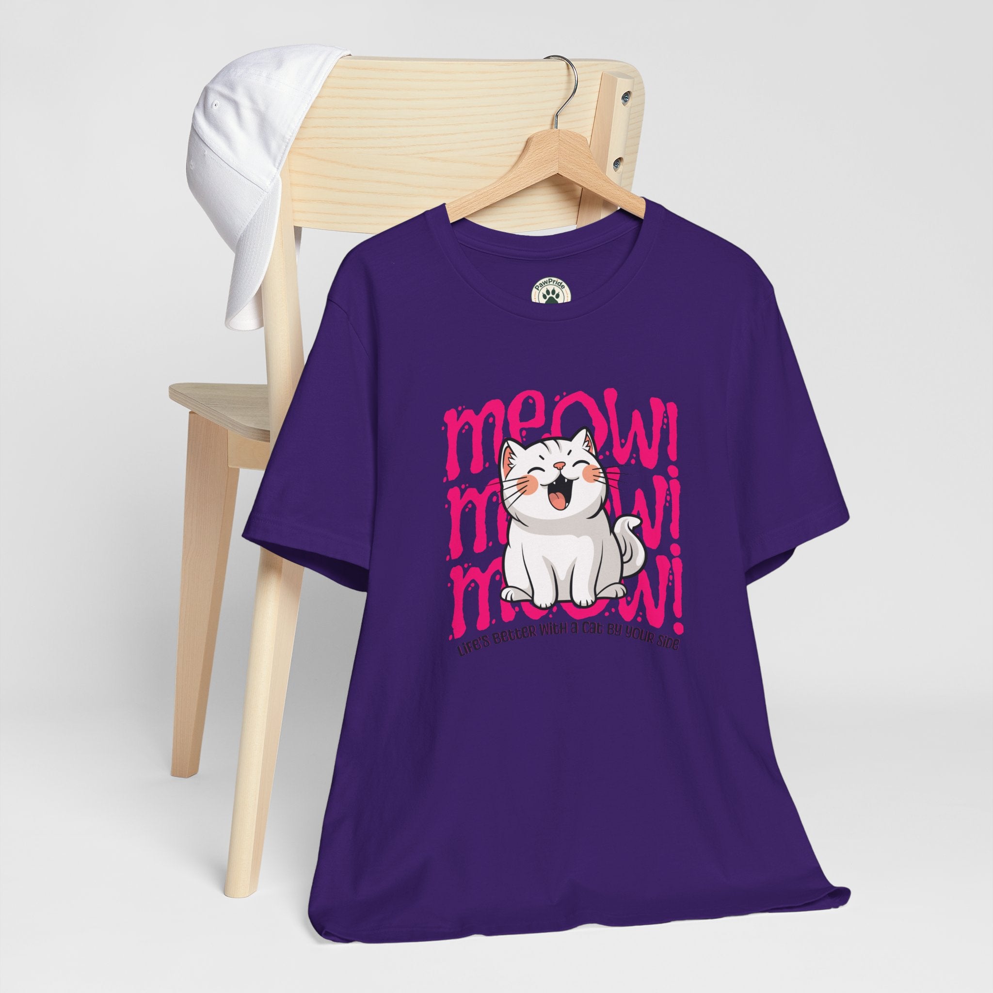 Meow Cat Graphic Tee — Cute Kawaii Cat "MEOW!" Shirt