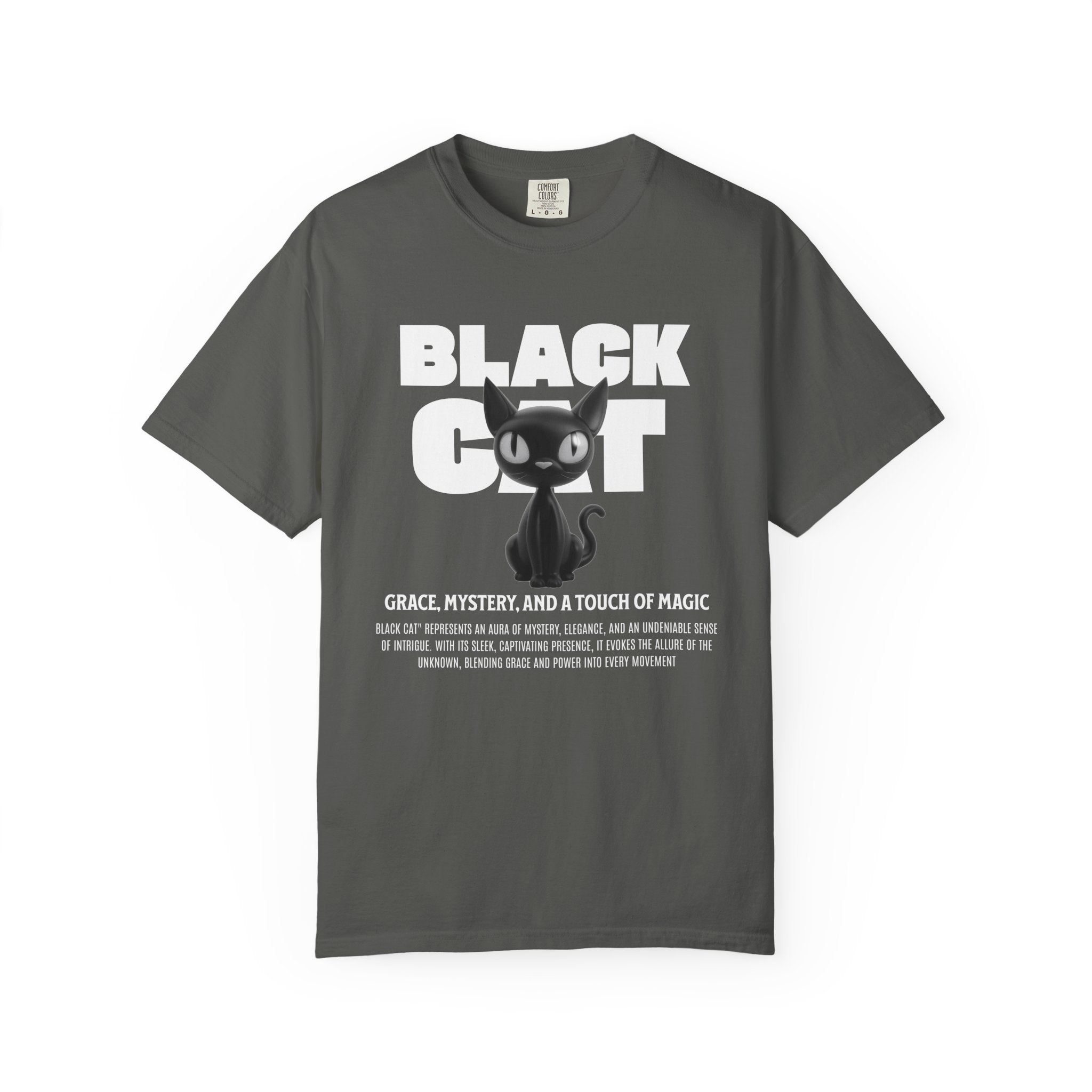 Black Cat Graphic T-Shirt — Cute Spooky Halloween Tee