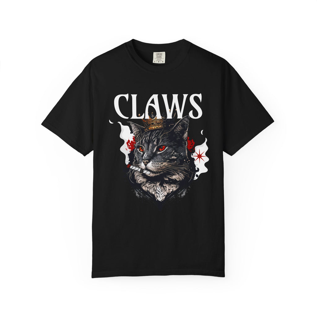 Claws Black Cat Graphic T-Shirt — Gothic Vintage Cat Tee