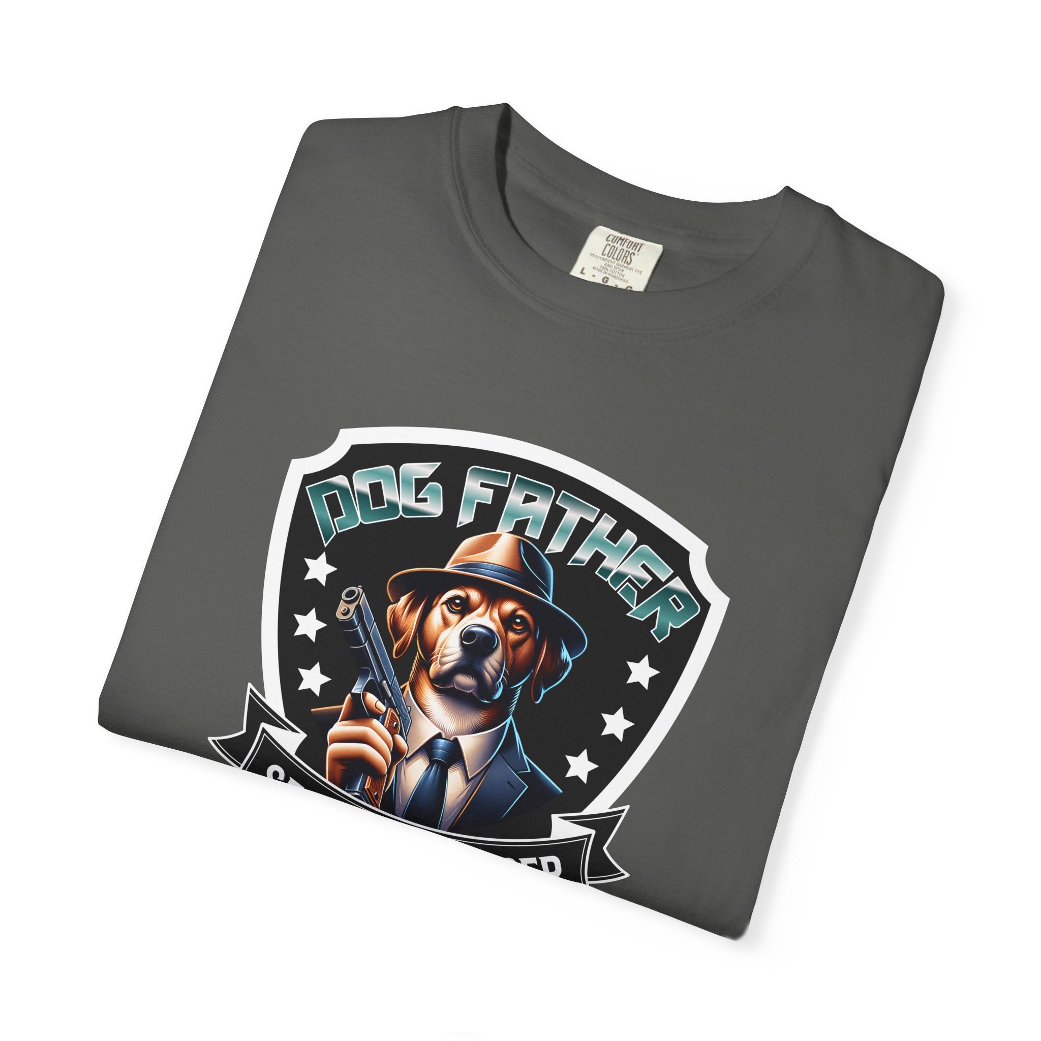 T-Shirt — "Pig Father" Secret Enforcer Vintage Badge Tee
