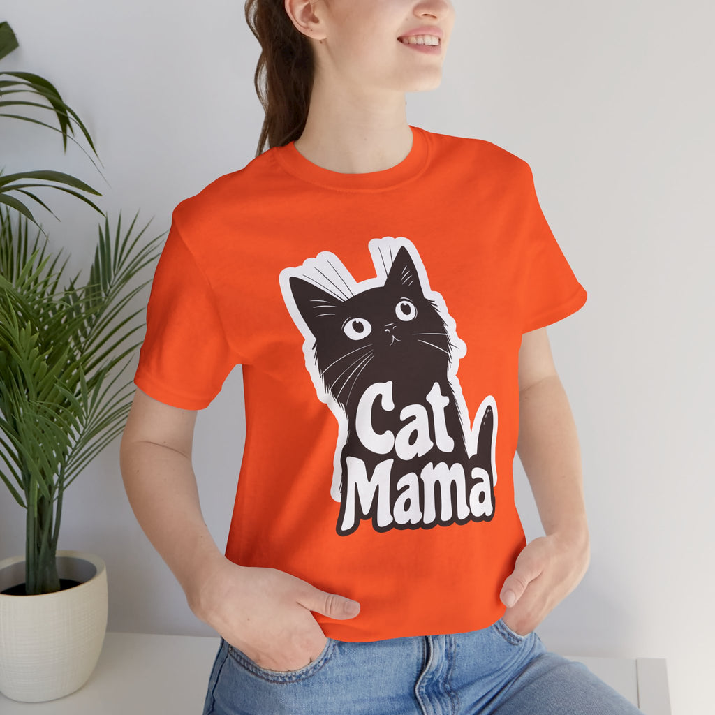 Cat Mama T-Shirt – Cute Black Cat Graphic Tee for Cat Lovers