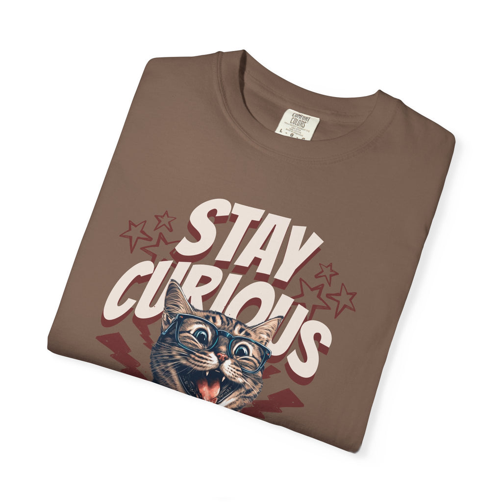 Stay Curious Cat T-Shirt — Vintage Retro Cat Graphic Tee