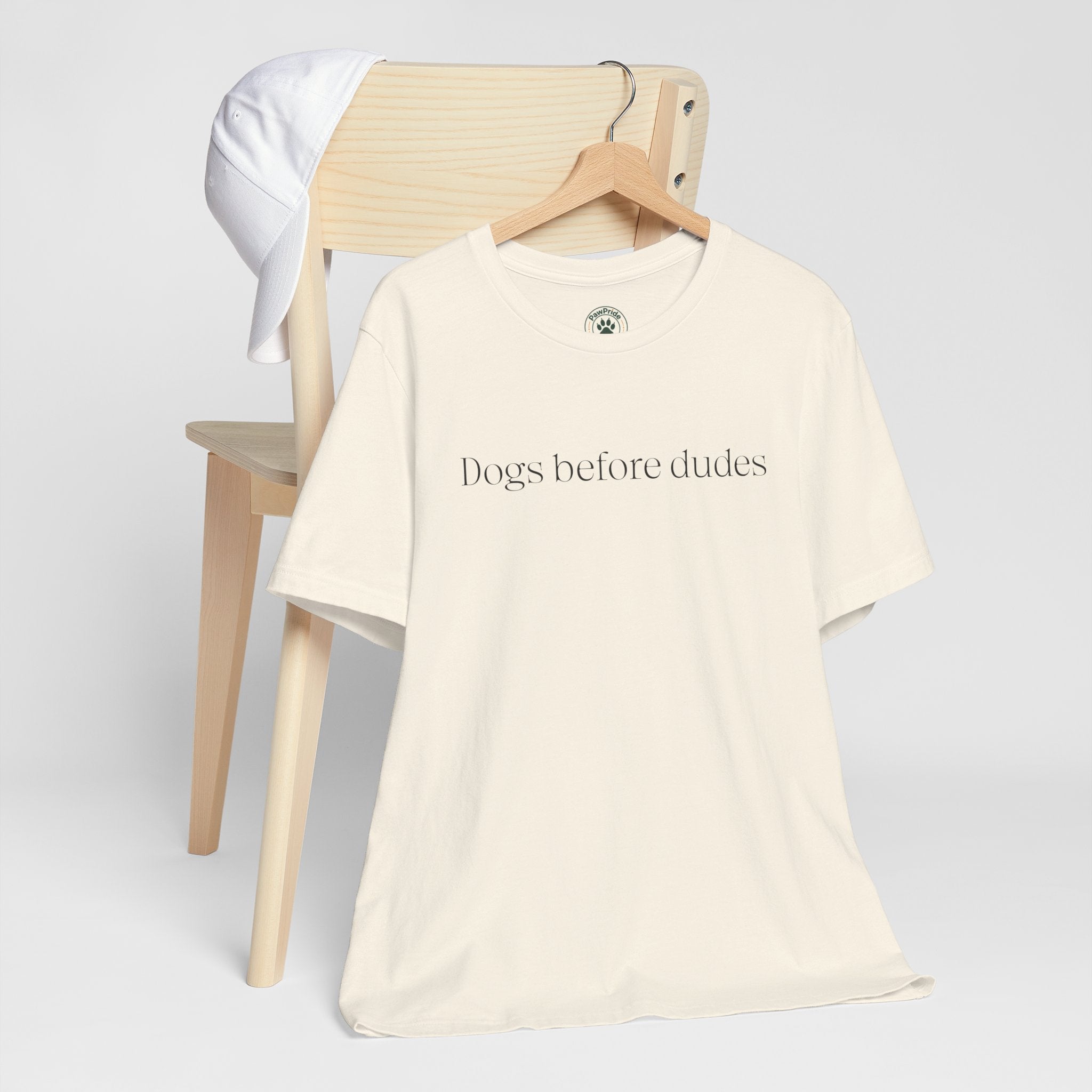 Dogs Before Dudes T-Shirt — Minimalist Dog Lover Tee
