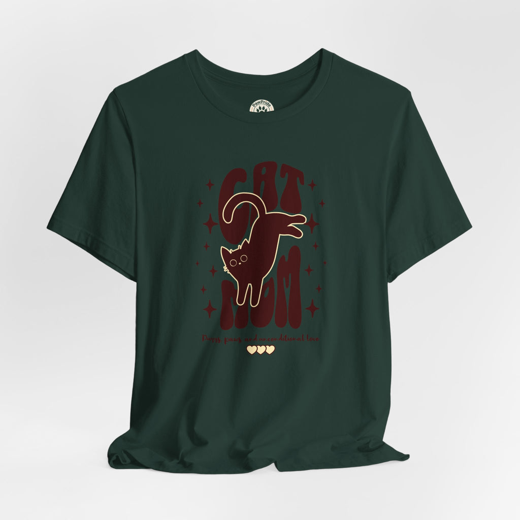 Cat Mom Retro Graphic Tee — "Cat Mom" Vintage Cat Lover T‑Shirt