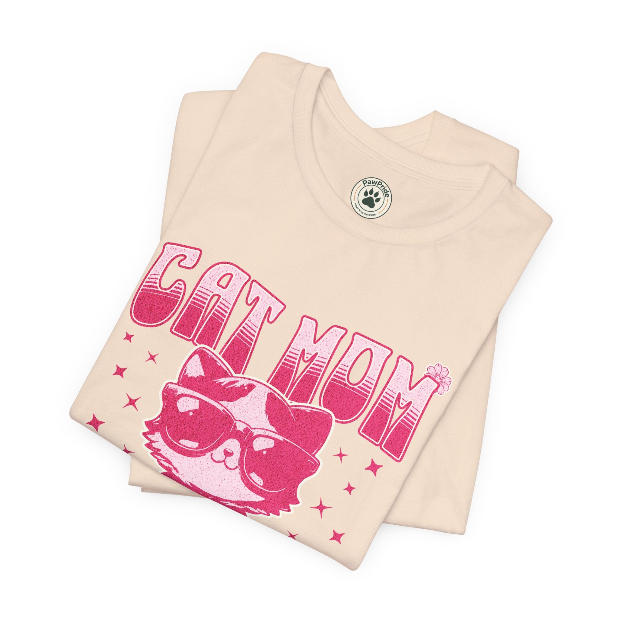 Cat Mom T-Shirt — Pink Cute Cat Graphic Tee