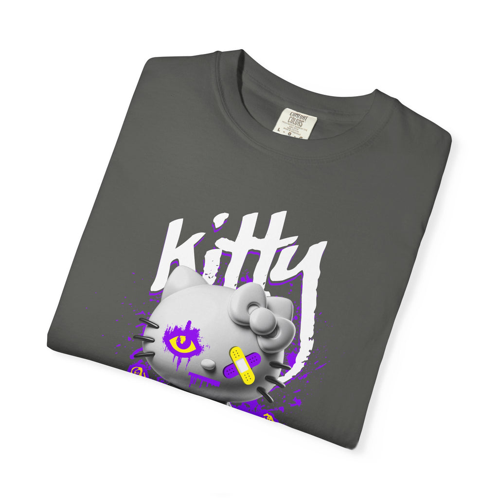 Kitty Cute Punk T-Shirt — 'doesn't say hello' Garment-Dyed Tee