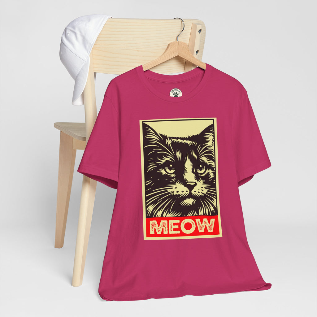 Meow Cat Portrait Tee — Graphic Cat Shirt