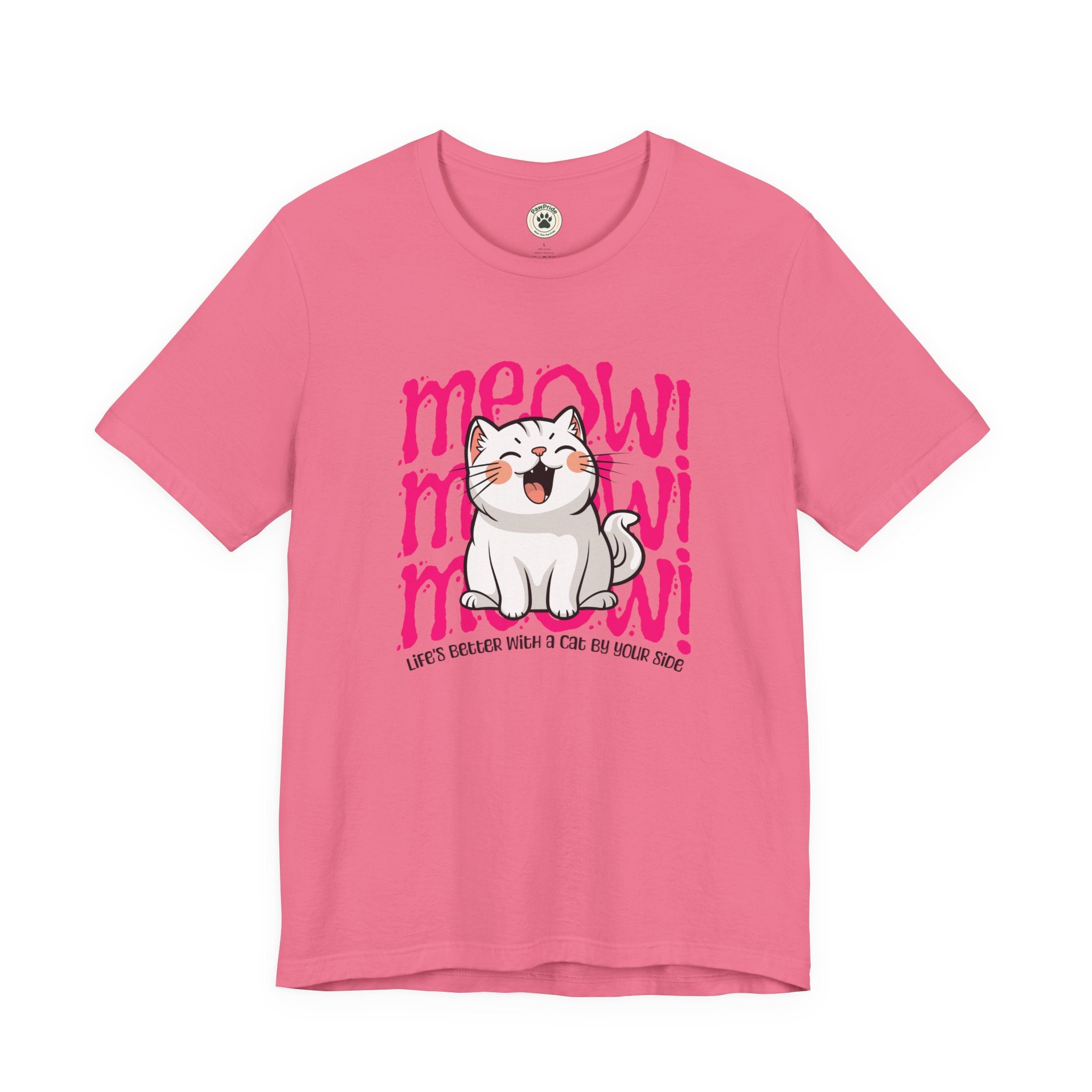 Meow Cat Graphic Tee — Cute Kawaii Cat "MEOW!" Shirt