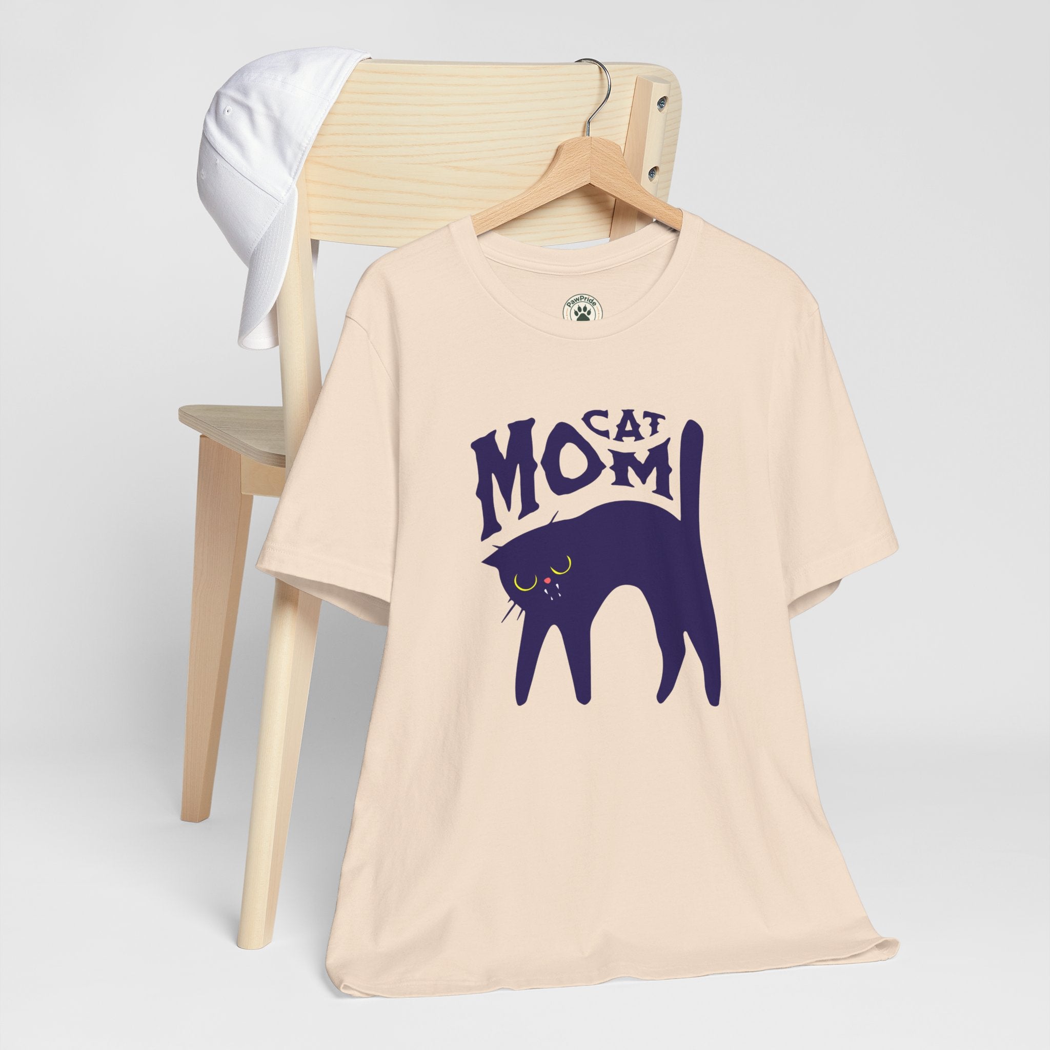Cat Mom Graphic Tee — Cute Black Cat Illustration