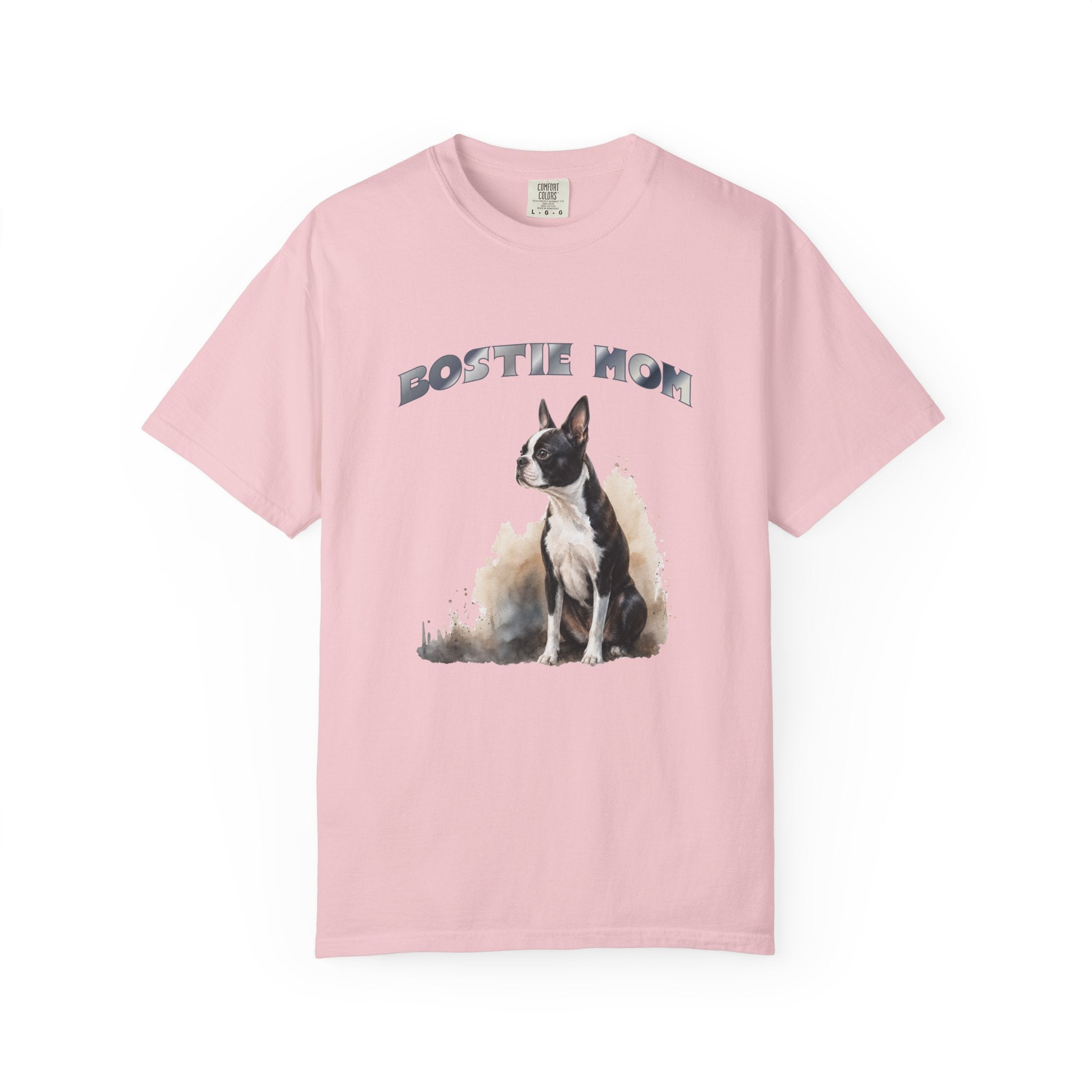 Boston Terrier Mom T-Shirt — 'BOSTIE MOM' Graphic Tee for Dog Lovers