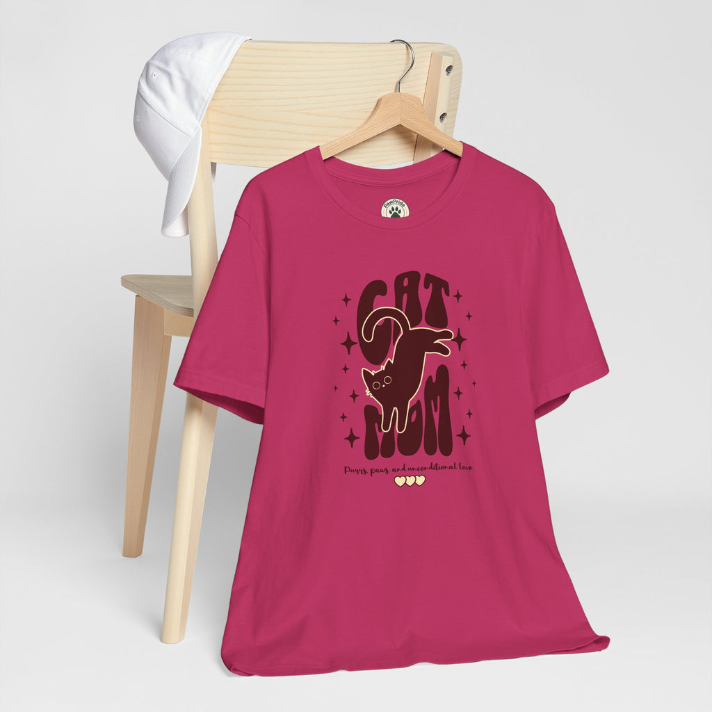 Cat Mom Retro Graphic Tee — "Cat Mom" Vintage Cat Lover T‑Shirt