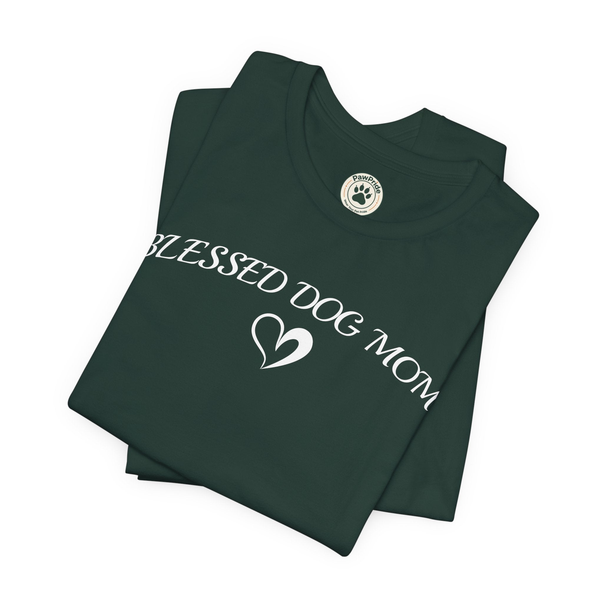 Blessed Dog Mom T-Shirt — Women’s Dog Lover Tee with Heart