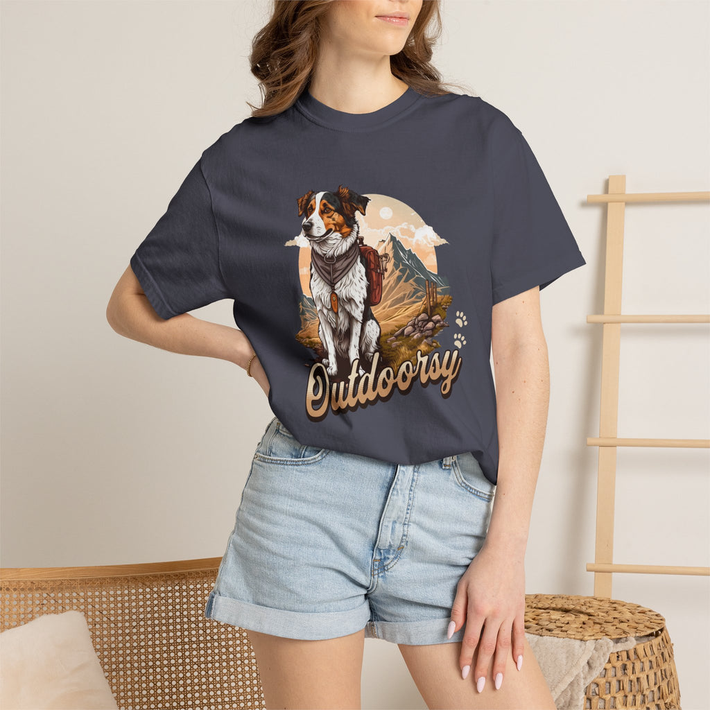 Outdoory Dog T-Shirt — Adventure Mountain Pup Graphic Tee