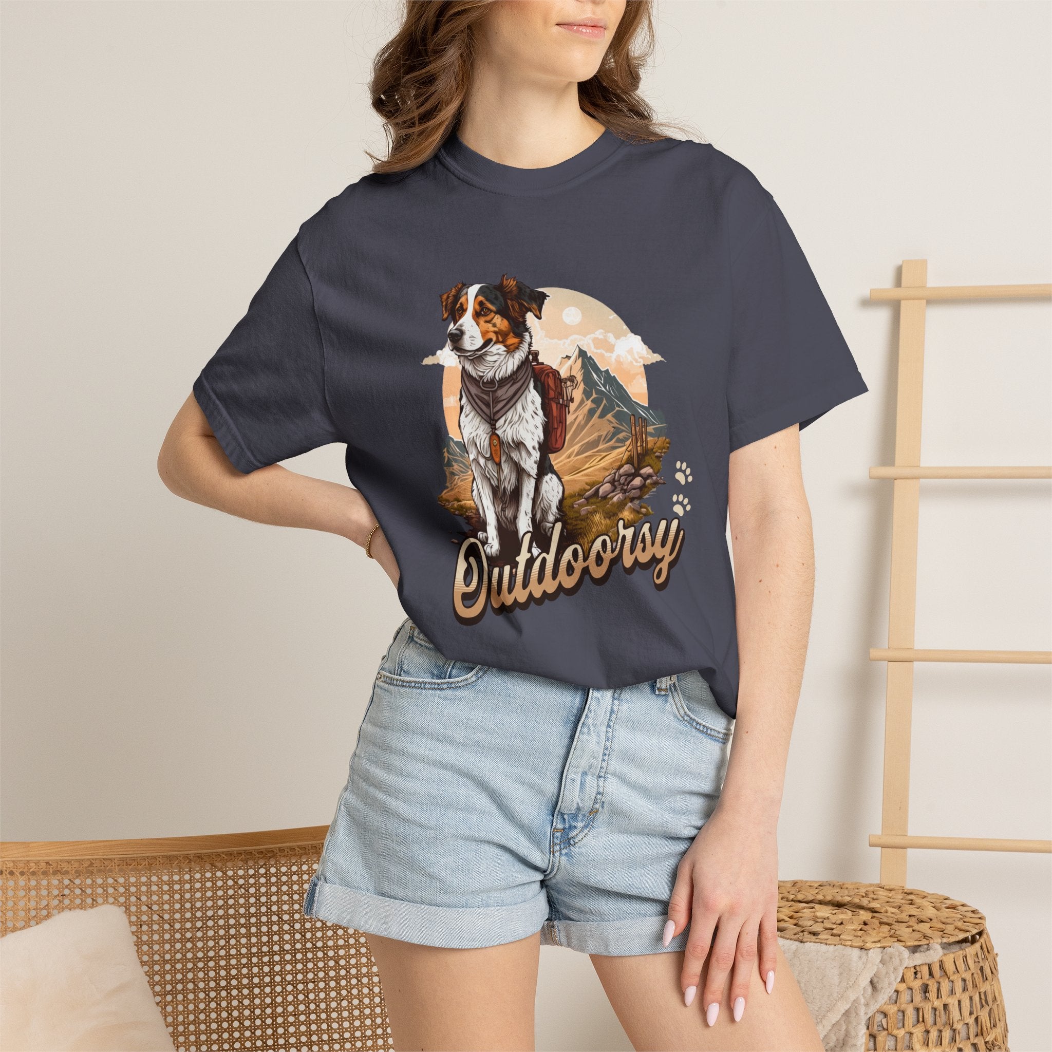 Outdoory Dog T-Shirt — Adventure Mountain Pup Graphic Tee