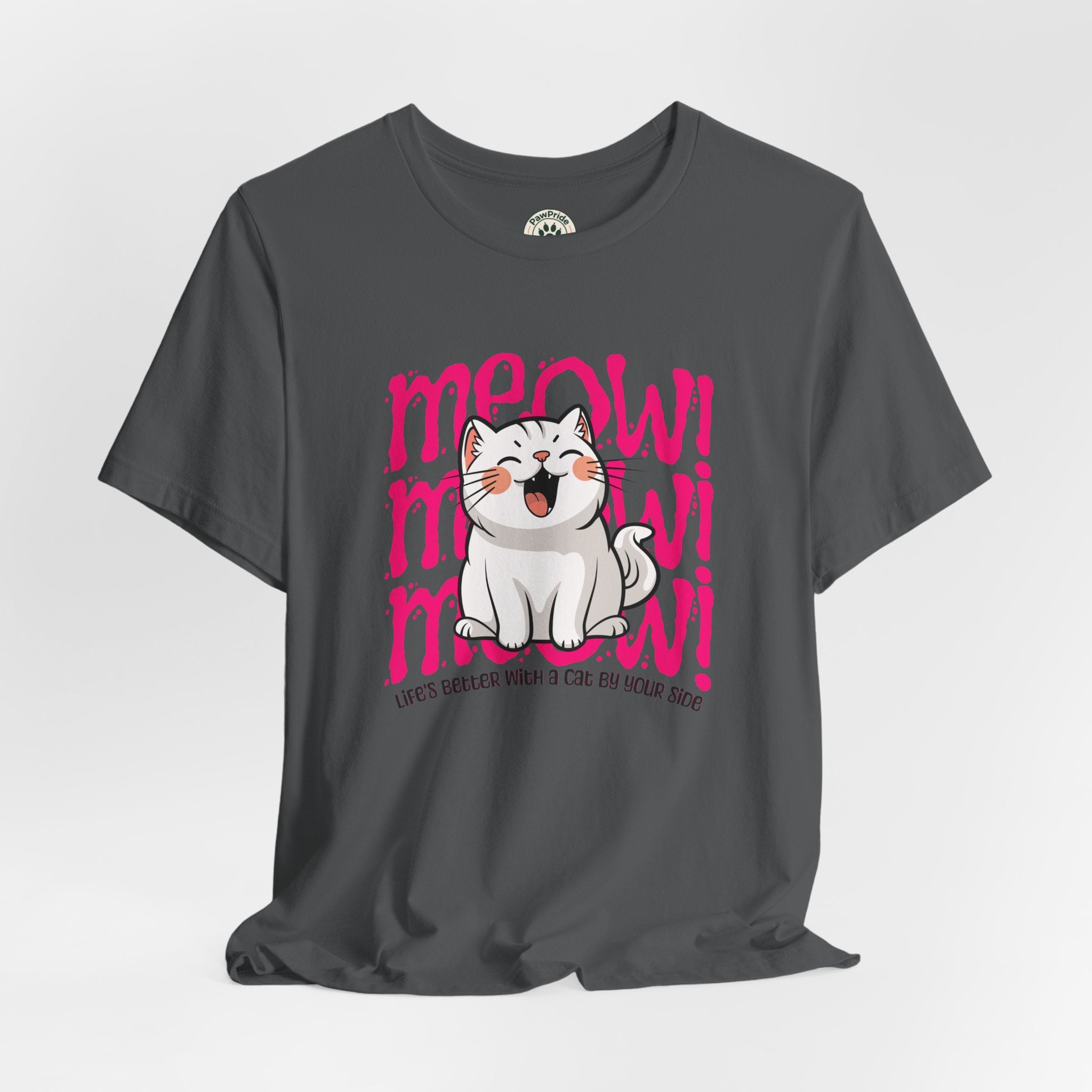 Meow Cat Graphic Tee — Cute Kawaii Cat "MEOW!" Shirt