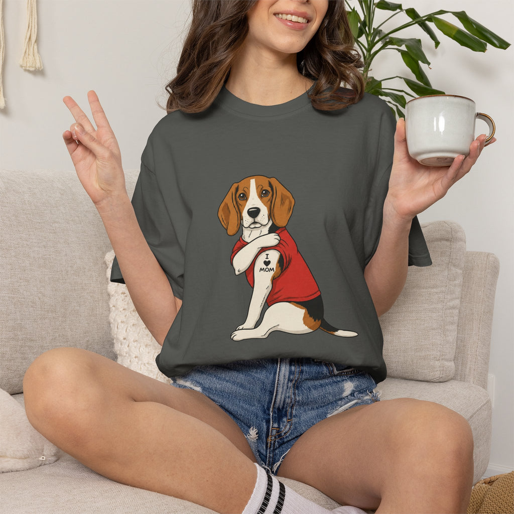 Beagle With Tattoo Graphic T-Shirt — Cute Retro Dog Tee