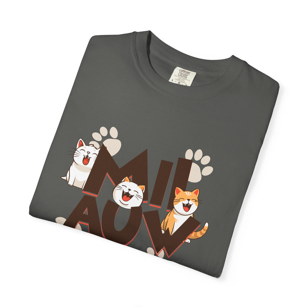 Cat Paw 'MIAOU' Graphic T-Shirt — Cute Cat Lover Tee