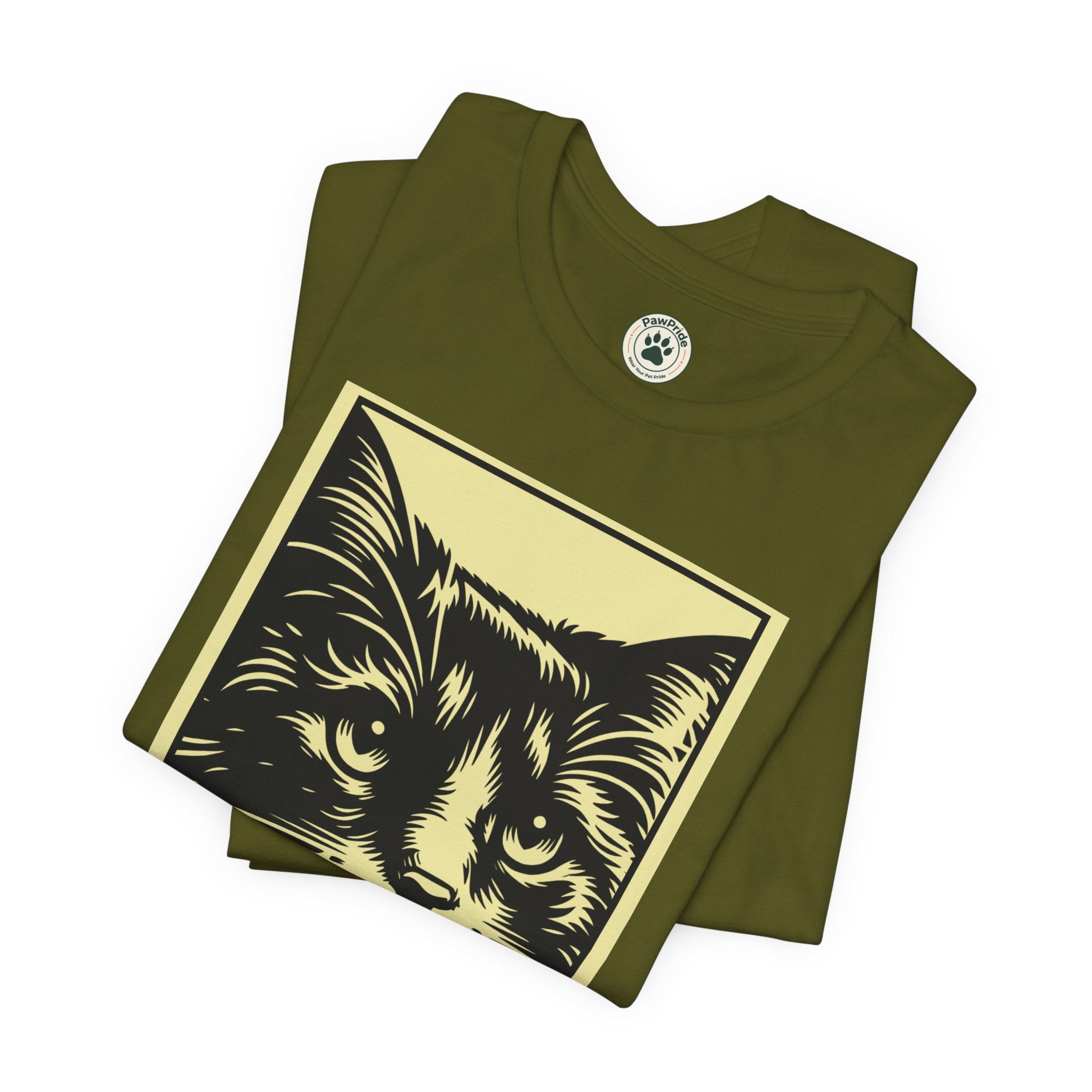 Meow Cat Portrait Tee — Graphic Cat Shirt