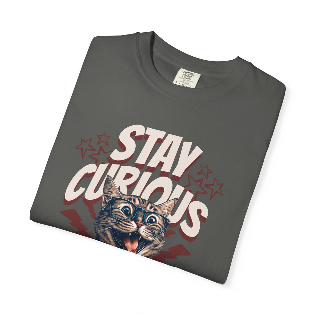 Stay Curious Cat T-Shirt — Vintage Retro Cat Graphic Tee