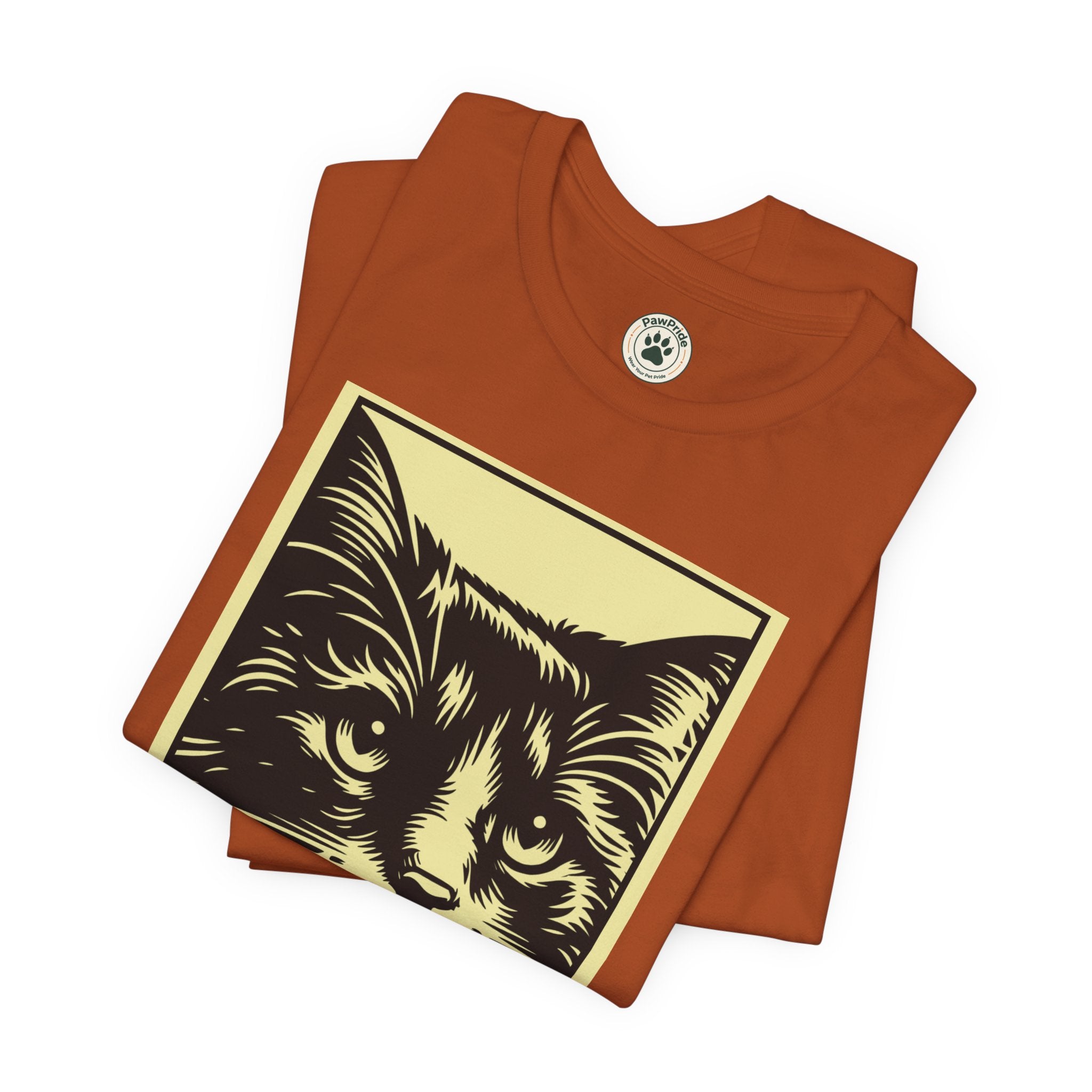 Meow Cat Portrait Tee — Graphic Cat Shirt