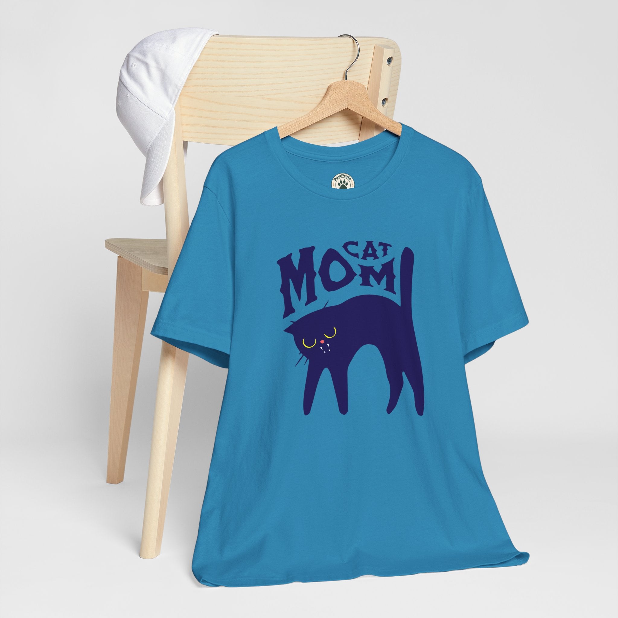 Cat Mom Graphic Tee — Cute Black Cat Illustration