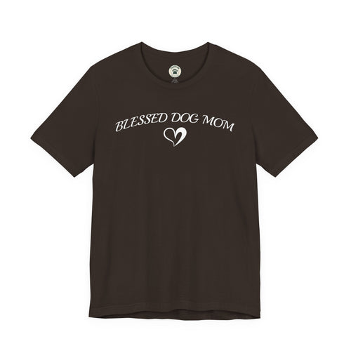 Blessed Dog Mom T-Shirt — Women’s Dog Lover Tee with Heart