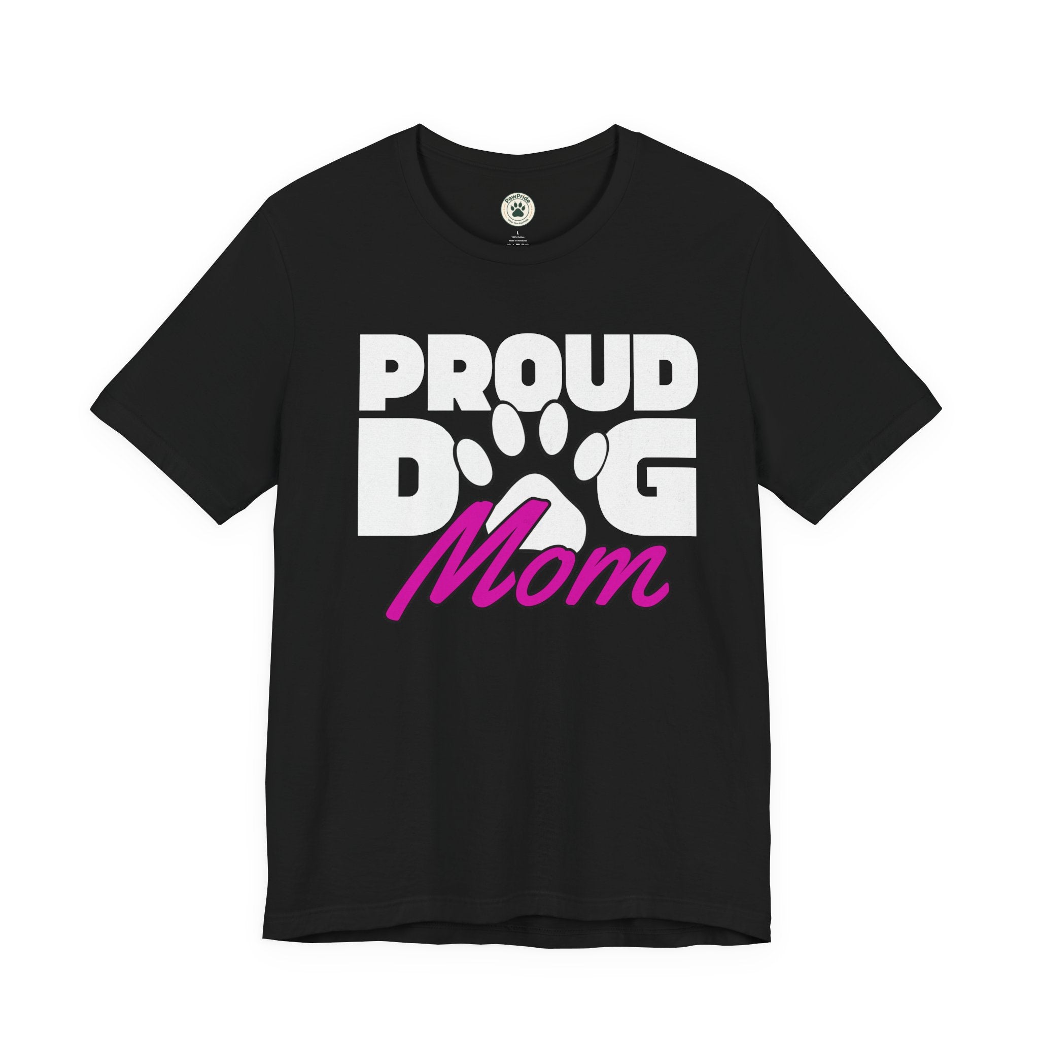 Proud Dog Mom T-Shirt – Paw Print Graphic Tee for Dog Lovers