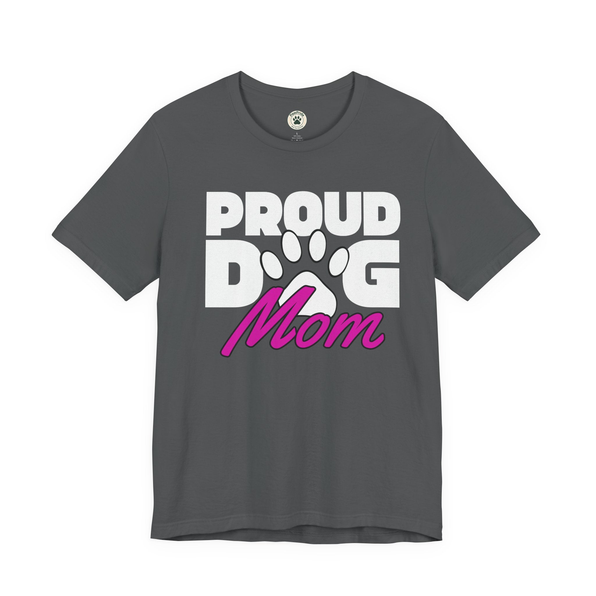 Proud Dog Mom T-Shirt – Paw Print Graphic Tee for Dog Lovers