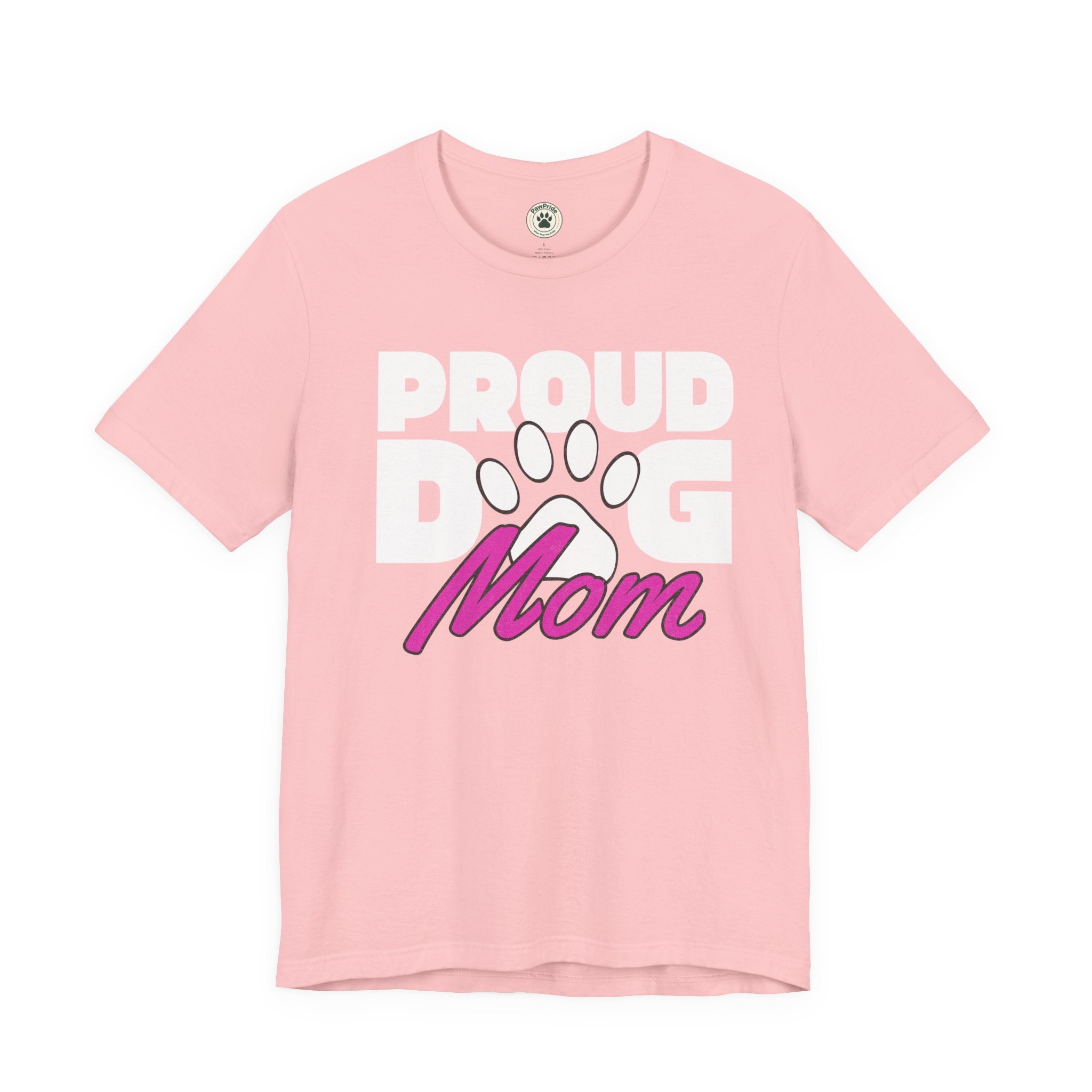 Proud Dog Mom T-Shirt – Paw Print Graphic Tee for Dog Lovers